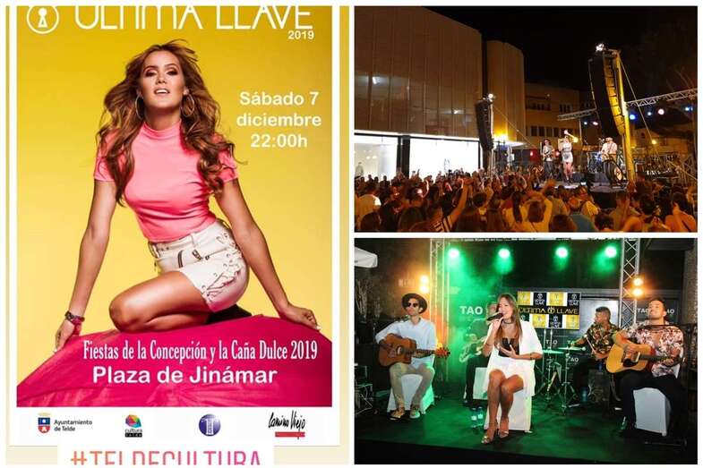 Cartel del concierto y actuaciones del grupo (Foto TA)